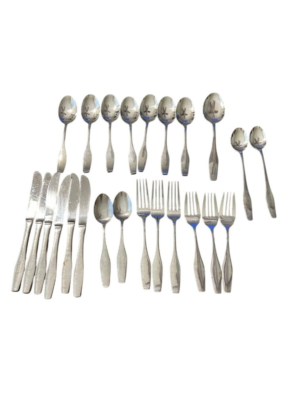 Towle Englander Stainless Steel Flatware Set 24-Piece Glossy Finish Made In Japa